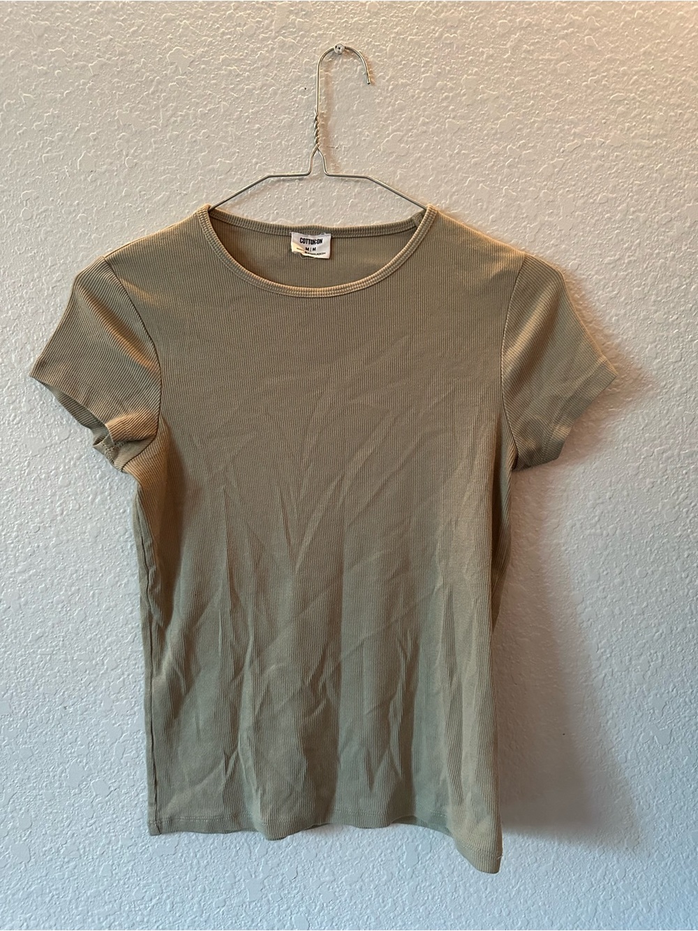 NWOT Cotton On // Olive Crew Neck Short Sleeve Ribbed Tee
